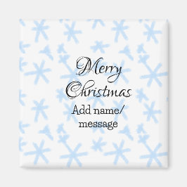 Blauschneeflocken Weihnachtsmuster Schneemuster Magnet