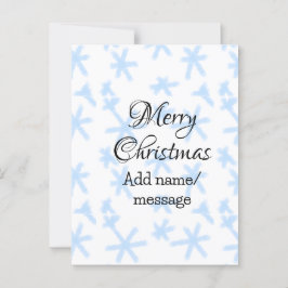 Blauschneeflocken Weihnachtsmuster Schneemuster Postkarte