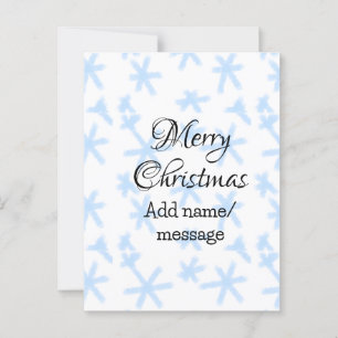 Blauschneeflocken Weihnachtsmuster Schneemuster Postkarte