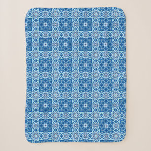 Blauschneeviereckiges Muster Sherpadecke