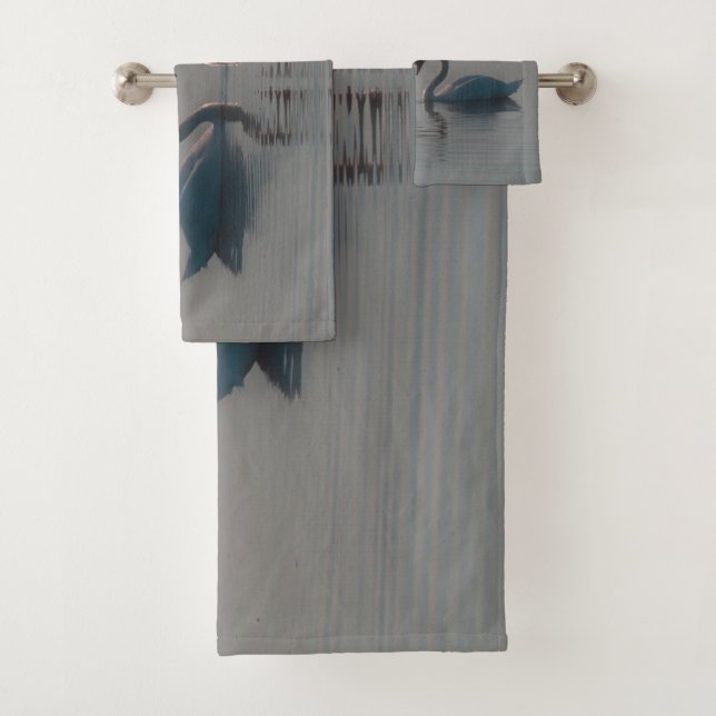 Blauschwäne müssen Liebe sein Badhandtuch Set (Insitu)