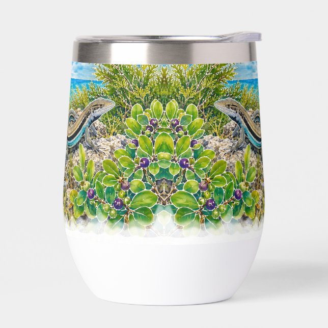 Blauschwanz-Eidechsen-Weintumbler (Links)