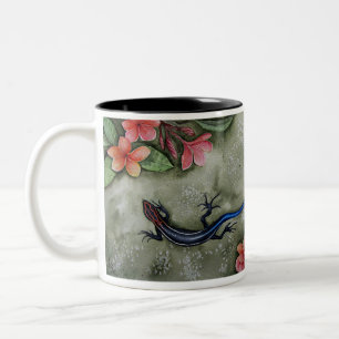 Blauschwanz-Rennskink Zweifarbige Tasse