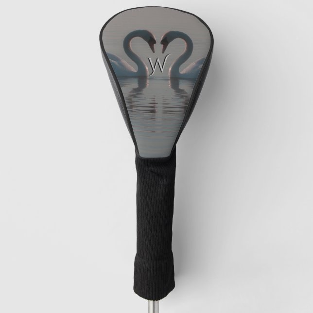 Blauschwänze müssen Liebe Monogramm sein Golf Headcover (Vorderseite)