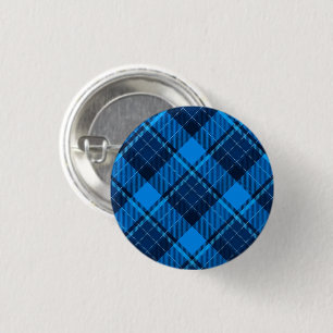 Blauschwarzer Tartan Button