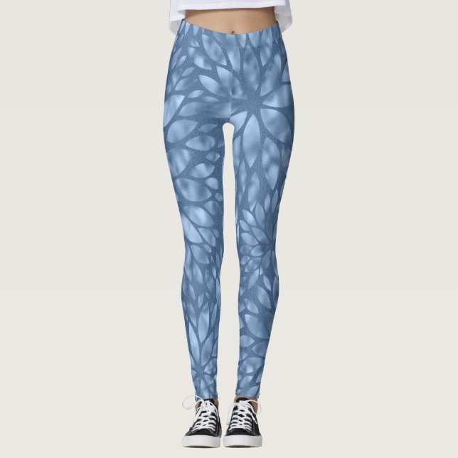 Blaustein schimmernd Dahlia Women's Legging Leggings (Vorderseite)