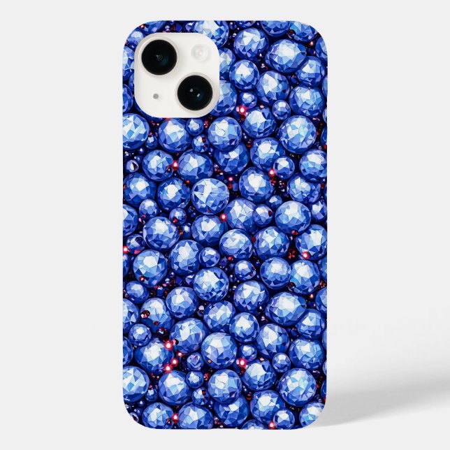Blausteine-Muster Case-Mate iPhone Hülle (Rückseite)