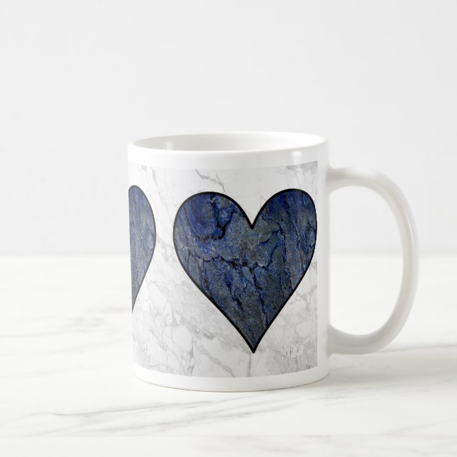 Blausteinmarbelmuster Tasse (Rechts)