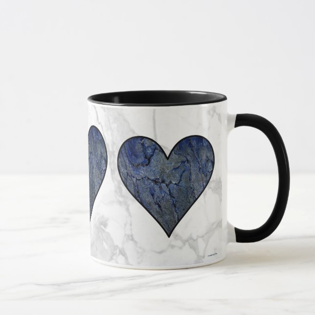 Blausteinmarbelmuster Tasse (Rechts)