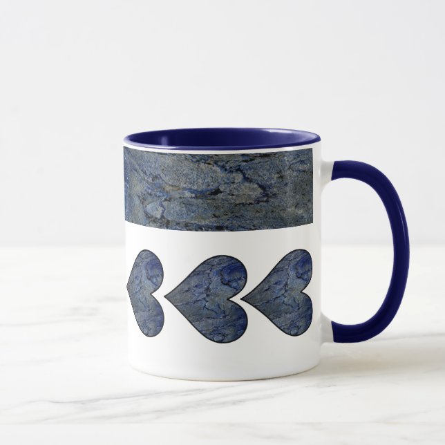Blausteinmarbelmuster Tasse (Rechts)