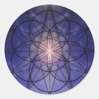 Blausternaufkleber Runder Aufkleber