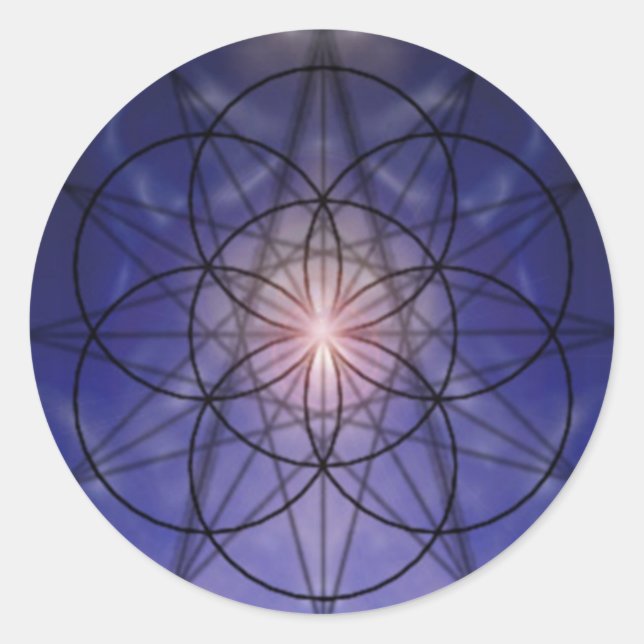 Blausternaufkleber Runder Aufkleber (Vorderseite)