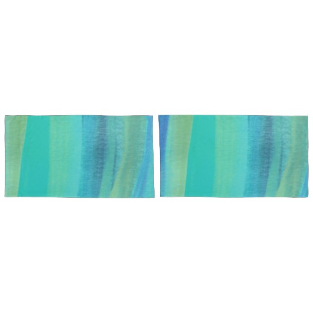 Blaustreifen Kissenbezug (Rückseite-Set)
