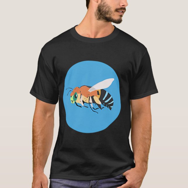 Blaustreifenbiene T-Shirt (Vorderseite)
