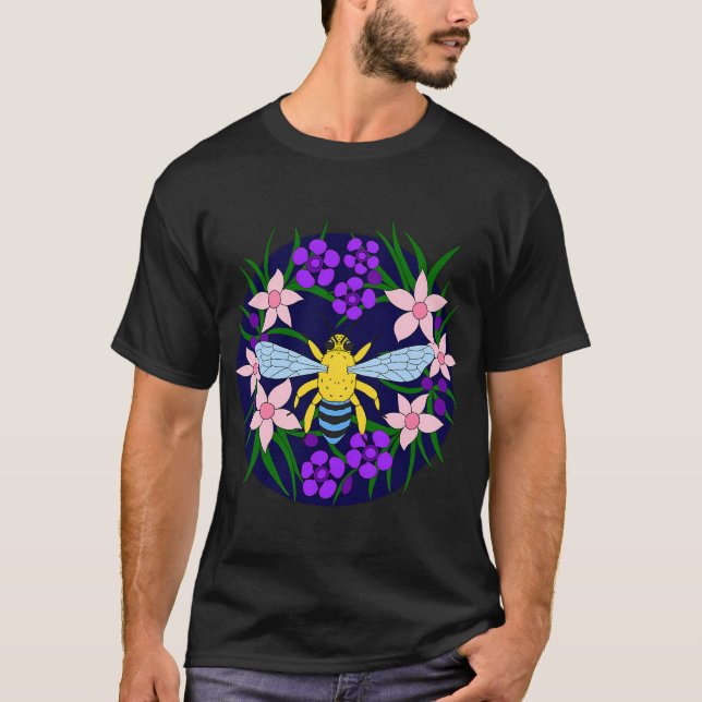 Blaustreifenbiene T-Shirt (Vorderseite)