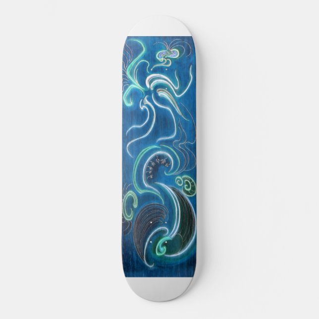 Blautöne Skateboard (Vorderseite)
