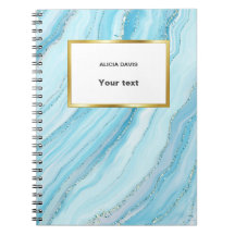 Blautürkis und Goldmarmor | Dein Name