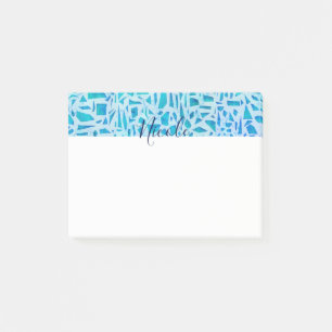Blautürkisfarbenes Mosaikglas Tile Moderne Custom Post-it Klebezettel