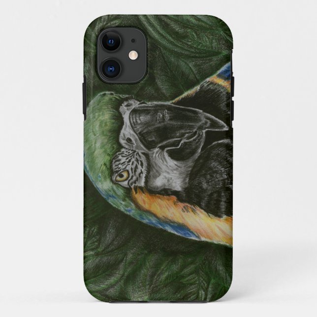 Blauund GoldMacaw Iphone Fall Case-Mate iPhone Hülle (Rückseite)