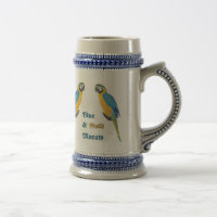 Blauund GoldMacaw Stein