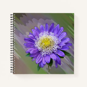 Blauviolett-Blume Notizbuch