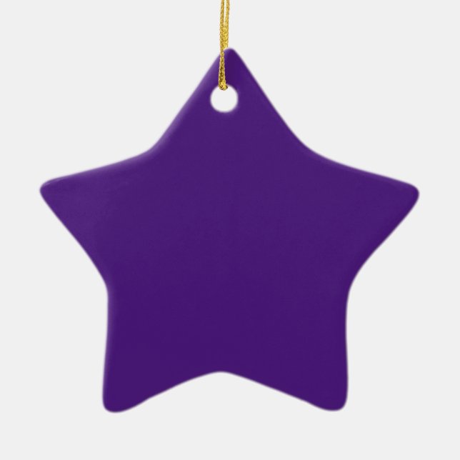 Blauviolett (Farbrad) (Vollfarbe) Keramik Ornament (Vorne)