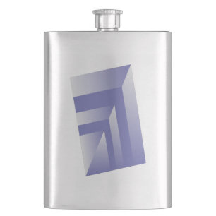 Blauviolette Farbtöne Flachmann