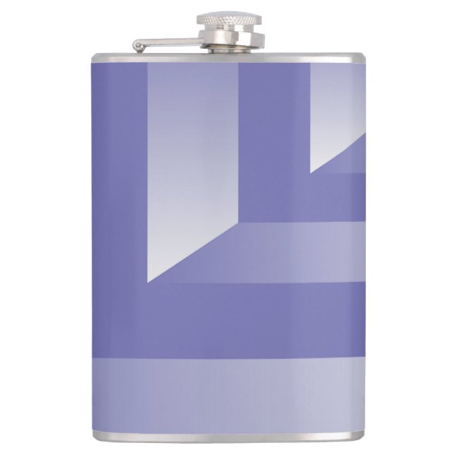 Blauviolette Farbtöne Flachmann (Vorderseite)