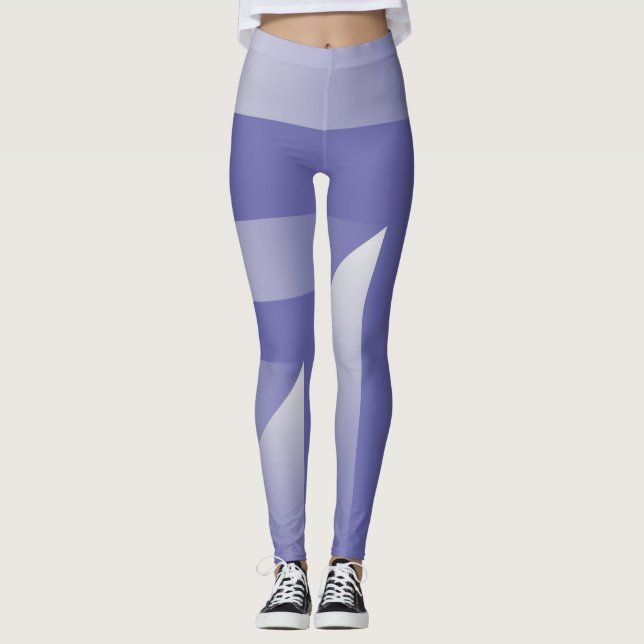 Blauviolette Farbtöne Leggings (Vorderseite)