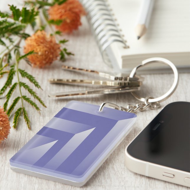 Blauviolette Farbtöne Schlüsselanhänger (Vorderseite rechts)