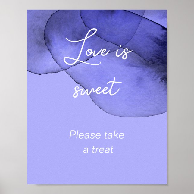 Blauviolette Lavendel Liebe ist ein Brautparty Poster (Vorne)