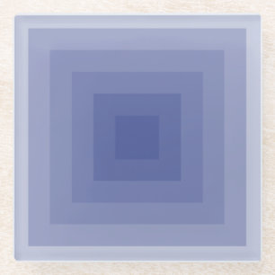 Blauviolettes geometrisches Quadrat Glasuntersetzer