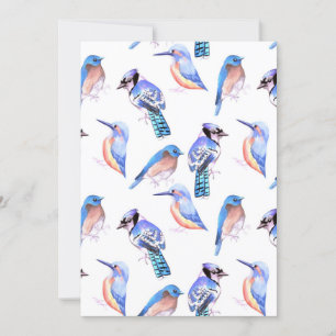 Blauvögel in vergleichbarem Farbschema Einladung