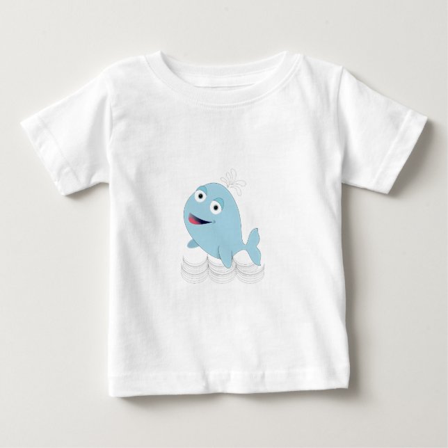 Blauwal Baby T-shirt (Vorderseite)