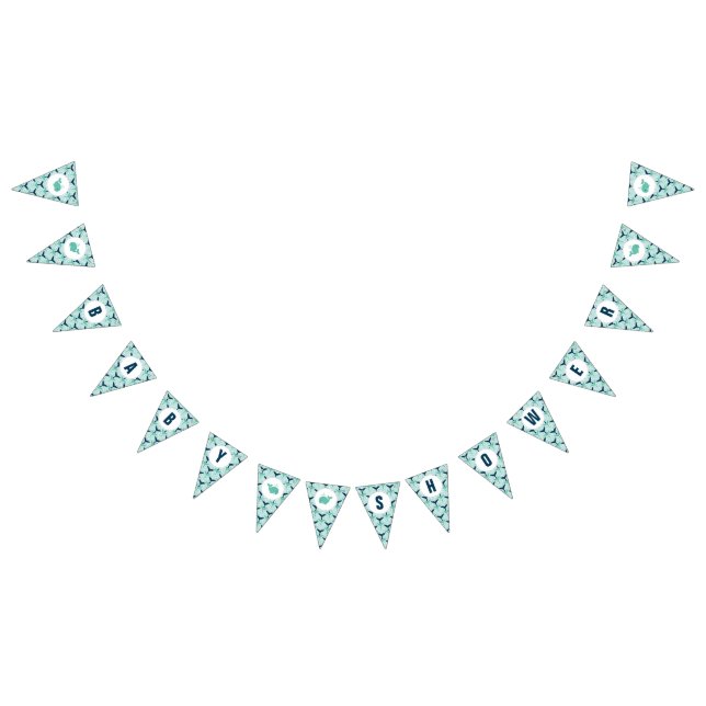 Blauwal-Babyparty-Fahne Wimpelkette (Alle)