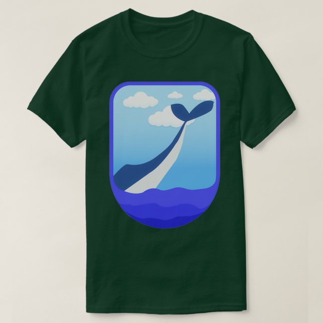 Blauwal-Design T-Shirt (Design vorne)