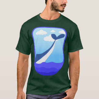 Blauwal-Design T-Shirt