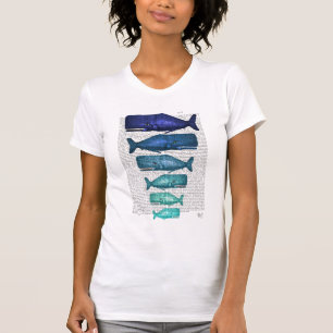 Blauwal-Familie T-Shirt
