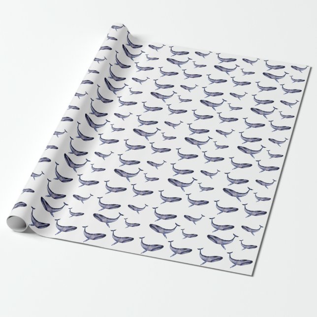 Blauwal Geschenkpapier (Ungerollt)