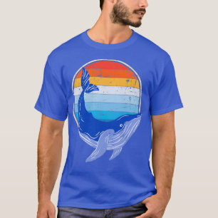 Blauwal-Liebhaber Retro Vintage T-Shirt