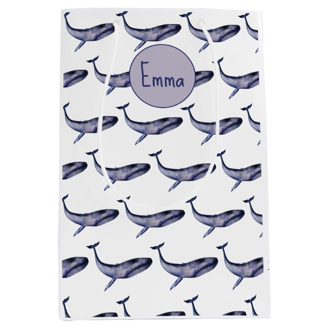 Blauwal Mittlere Geschenktüte (Vorderseite)