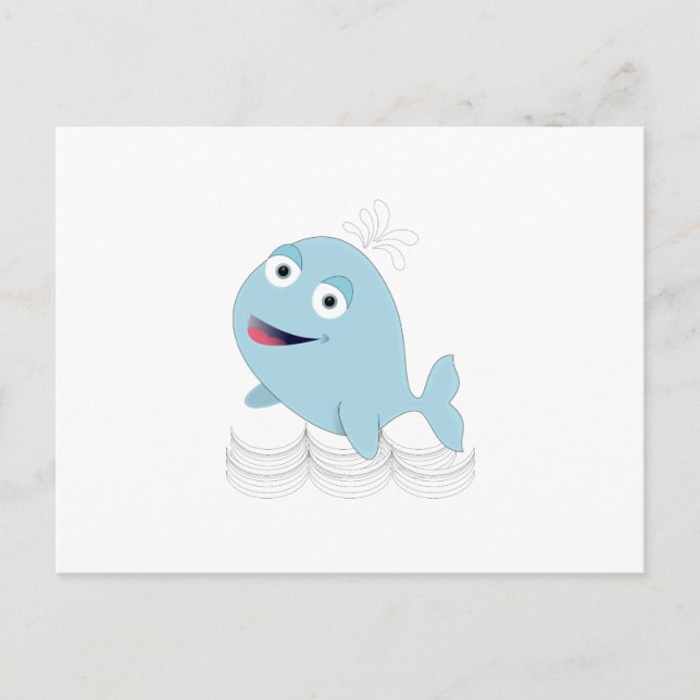 Blauwal Postkarte (Vorderseite)