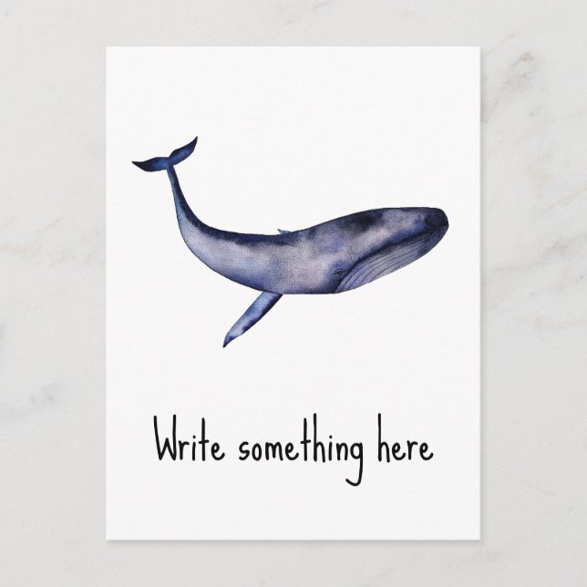 Blauwal Postkarte (Vorderseite)