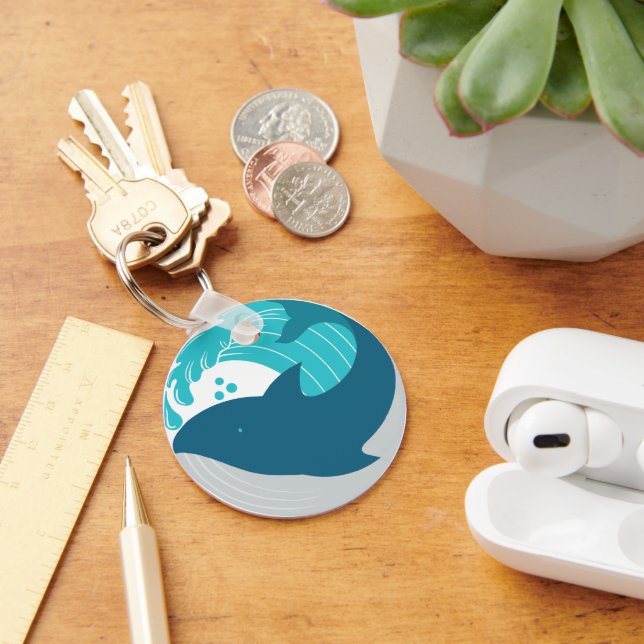 Blauwal Schlüsselanhänger (Schreibtisch)