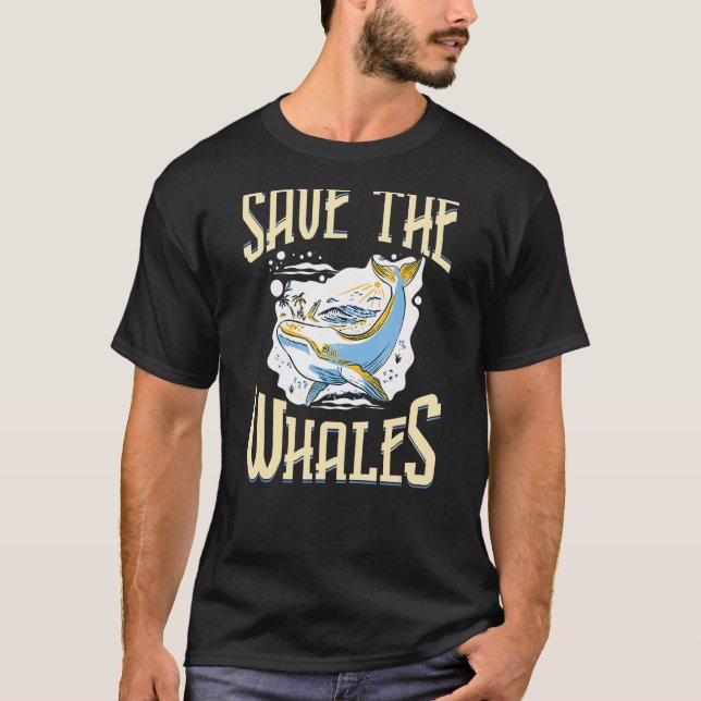 Blauwal Schwanz Humpback Whales Quotes Right Anima T-Shirt (Vorderseite)