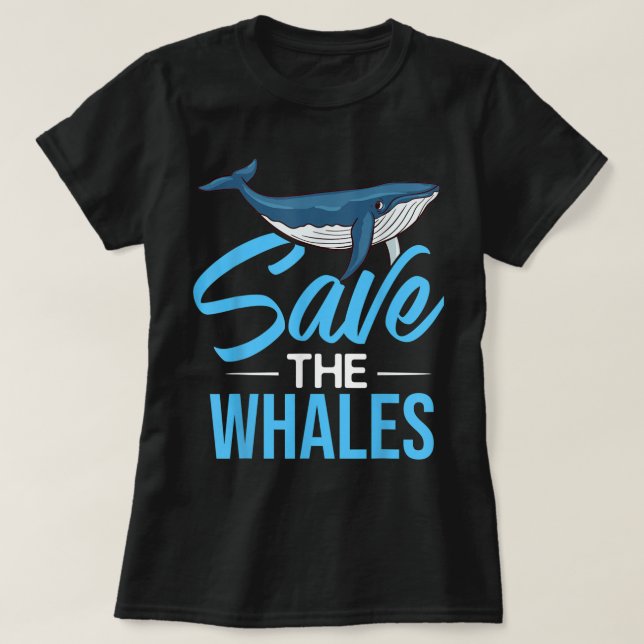 Blauwal Schwanz Humpback Whales Quotes Right Anima T-Shirt (Design vorne)