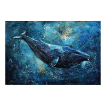 Blauwal schwimmen im Meer Klein