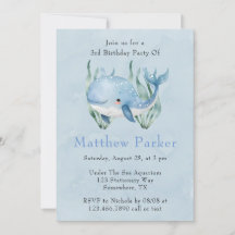 Blauwal unter dem Sea Boy Birthday Party