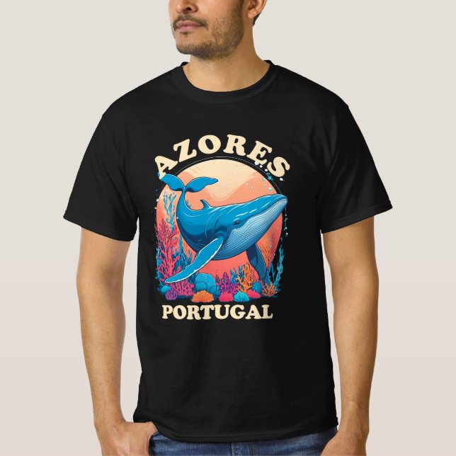 Blauwal-Watching auf den Azoren T-Shirt (Vorderseite)