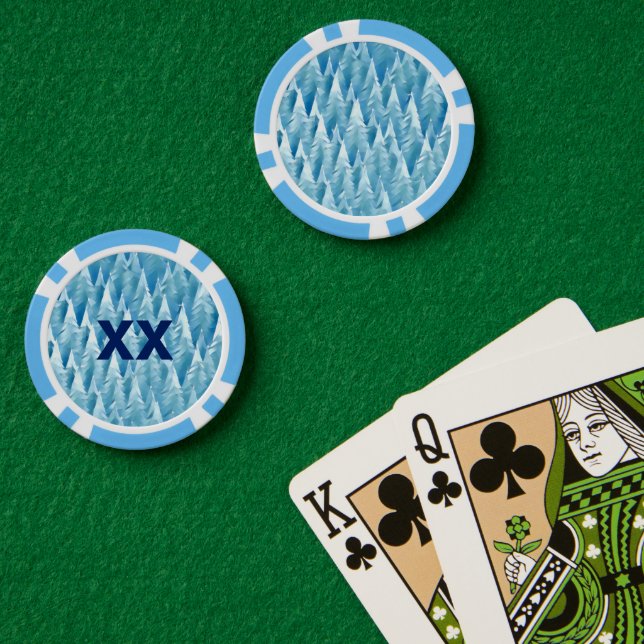 Blauwald-Fraktal Pokerchips (Pokertisch (doppelt))